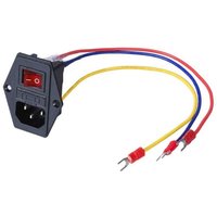 Gabrielle - 15A 250V Wippschalter Ein/Aus Steckdose Einlassmodul Stecker Sicherungsschalter mit 3Pcs 18 awg Verkabelung 3 Pin von GABRIELLE