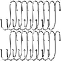 18er-Pack S-Haken aus Edelstahl, robuste Doppelhaken aus Metall zum Aufhängen von Tassen, Kleidung, Töpfen und Schüsseln, geeignet für Küche, Bad, von GABRIELLE