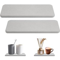 2 Stück wasserabsorbierende Steinschale für Waschbecken, 22 x 8 cm Kieselgur-Untersetzer, saugfähige Kieselgurschale, Kieselgur-Steinschale, 2 Stück wasserabsorbierende Steinschale für Waschbecken, 22 x 8 cm Kieselgur-Untersetzer, saugfähige Kieselgurschale, Kieselgur-Steinschale, von GABRIELLE