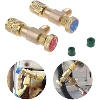 Gabrielle - 2er-Pack Kältemittel-Ladeadapter, Sicherheitsventil, Schnellkupplung, Klimaanlage R410 R22 von GABRIELLE