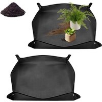 2er-Pack Pflanzen-Anzuchtmatten – Gartenmatte – Grün – Polyethylen – Wasserdicht – für Töpfe – Sukkulenten (50 x 50 cm) von GABRIELLE