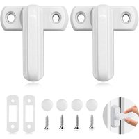 Gabrielle - 2er-Pack weiße Fensterschlösser, zusätzliche Sicherheitsschlösser, Schiebeschloss, Türschloss, Fenstertürschlösser & Fenster- und von GABRIELLE
