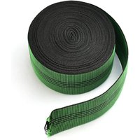 35 m x 7 cm breites, elastisches Polstergurtband aus Gummi, dehnbar und strapazierfähig für DIY-Stühle, Sofas, Sessel und Sitzmöbel – Grün und Schwarz von GABRIELLE