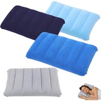 4er-Pack aufblasbare beflockte Kissen, 30 x 47 cm aufblasbares Kissen, ultraleichtes wasserabweisendes Strandkissen, tragbares Campingkissen, 4er-Pack aufblasbare beflockte Kissen, 30 x 47 cm aufblasbares Kissen, ultraleichtes wasserabweisendes Strandkissen, tragbares Campingkissen, von GABRIELLE