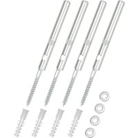 4er-Set unsichtbare Wandregalhalterungen Ø12x120mm, Regalbefestigungen aus Stahl inkl. Unterlegscheiben und Dübel – Tragkraft 20kg 4er-Set unsichtbare Wandregalhalterungen Ø12x120mm, Regalbefestigungen aus Stahl inkl. Unterlegscheiben und Dübel – Tragkraft 20kg von GABRIELLE