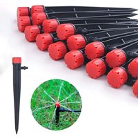 Gabrielle - 50-teiliges Bewässerungssystem, Tropfstrahler für 1/4-Zoll-Tropfbewässerungsrohr, 360 Grad verstellbare Wasserfluss-Tropfer auf von GABRIELLE