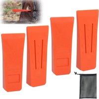 6-Zoll-Kettensägen-Fällkeil mit Spikes für sicheres Fällen, ABS-Gartenspaltkeile mit Tasche, robust und langlebig, Holzfäller-Zubehörwerkzeug von GABRIELLE