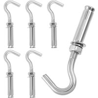 6er-Pack M10 304 Edelstahl-Verlängerungshaken, Betonwandhaken, Hochleistungshaken für Beton, Ziegel und Stein von GABRIELLE