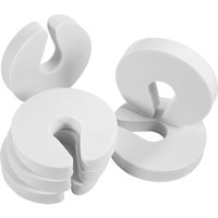 Gabrielle - 6er-Pack Schaumstoff-Türstopper für Kinder, Fingerklemmschutz, weiß von GABRIELLE