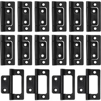 Falttürscharniere, 16 Stück – kleine, flache Scharniere – 360° drehbare Scharniere für Holztüren, Fenster, Schränke – 51 x 25 mm – Schwarz von GABRIELLE
