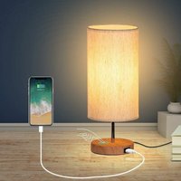 GABRIELLE Nachttischlampe mit USB-Ladeanschlüssen, Touch-Steuerung, 3 Farbtemperaturen und voll einstellbarer, minimalistischer Schreibtischlampe, GABRIELLE Nachttischlampe mit USB-Ladeanschlüssen, Touch-Steuerung, 3 Farbtemperaturen und voll einstellbarer, minimalistischer Schreibtischlampe, von GABRIELLE