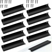 10 Stück Möbelgriffe, Schrankgriff, Schraubenabstand, verdeckter Griff, Aluminium-Möbelgriff, Küchengriffe, verdeckter Fingerkanten-Ziehgriff, 10 Stück Möbelgriffe, Schrankgriff, Schraubenabstand, verdeckter Griff, Aluminium-Möbelgriff, Küchengriffe, verdeckter Fingerkanten-Ziehgriff, von GABRIELLE