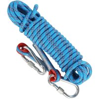 10 m Kletterseil mit 2 Karabinern, 8 mm Kletterseil, Bergsteigerseil, Feuerrettungsseil, Evakuierungskralle, Beschneiden, Camping, Angeln, Outdoor, von GABRIELLE