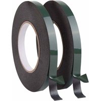 Gabrielle - 2 Rollen 12 mm doppelseitiges Klebeband, extra starkes doppelseitiges Klebeband, wasserdichte Montage für LED-Automobilleisten (10 m pro von GABRIELLE