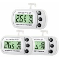 Gabrielle - 3-teiliges digitales Kühlschrank-Gefrierschrank-Thermometer, Kühlschrank-Raumthermometer, wasserdichtes Kühlertemperatur-Thermometer mit von GABRIELLE