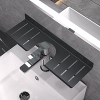 Gabrielle - Badezimmerregal mit Abflusslöchern, Edelstahl-Badregal, ohne Bohren, Waschbeckenregal, Waschbecken-Organizer, Duschkörbe, rechteckig, 40 von GABRIELLE