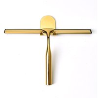 Gabrielle - Duschabzieher aus Edelstahl mit rutschfestem Griff für Badezimmer, Türspiegel mit Haken für die Autofensterreinigung - Gold von GABRIELLE