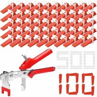 Gabrielle - Fliesen-Nivellierset mit 500 Fliesenkeilzangen für 2-mm-Fliesen, 100 wiederverwendbaren Fliesen-Nivellierkeile und 1 Fliesenzange zum von GABRIELLE