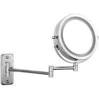 Gabrielle - LED-Schminkspiegel – Wandmontage – 360° drehbarer doppelseitiger Schminkspiegel – faltbarer Riemen. Dimmbares Smart-Touch-LED-Licht – von GABRIELLE