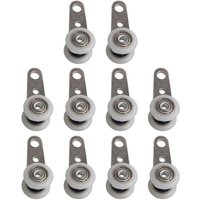 Gabrielle - Lenkrollen, 10er Set, 45 x 19 mm, mit zwei Kunststoffrollen, für Schrank-, Fenster-, Schiebetüren von GABRIELLE