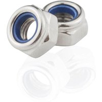 M8-Mutter, 8 mm Edelstahlmuttern (10 Stück), Sechskantmuttern aus Edelstahl, Nylon-Kontermutter, selbstsichernde Mutter für Bolzen und Schrauben von GABRIELLE