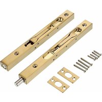 Gabrielle - Stück Türriegel 20,3 cm – verdeckte französische Sicherheitstürschlösser aus Edelstahl mit Hardware, versenkte Metallriegel für von GABRIELLE