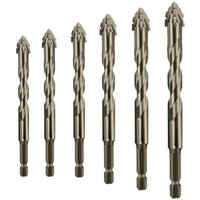 Gabrielle - Titanbeschichtetes Vierschneid-Exzenterbohrer-Set mit Sägezähnen für Holz und Metall (4/5/6/8/10/12 mm) von GABRIELLE