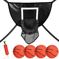 Gabrielle - Trampolin-Basketballkorb: Abreißring zum Trampolinspringen, Mini-Basketballkorb für den Außenbereich mit 4 Mini-Basketbällen und Pumpe, von GABRIELLE