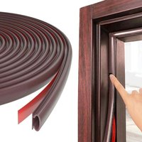 Gabrielle - Tür- und Fensterdichtung, 6 m, braune D-förmige Tür- und Fensterdichtung, Schalldämmung, Ersatz für 4,5–5,5 mm Spalt, selbstklebender von GABRIELLE