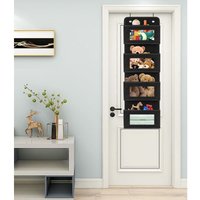 Hängeregal, Über-Tür-Organizer mit 4 Fächern, Hängeaufbewahrung, Organizer, zum Aufhängen an Tür oder Wand, für Schlafzimmer, Büro, Schwarz von GABRIELLE