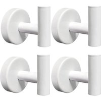 Gabrielle - Handtuchhaken, 4 Stück, Badezimmer-Wandhaken, Halter, SUS304 Edelstahl, Mantel, Robe, Kleiderhaken für Bad, Küche, Hotel, Garage (weiß) von GABRIELLE