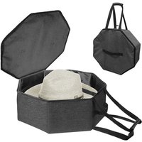Hut-Aufbewahrungsbox für Damen und Herren, faltbare Cowboyhut-Aufbewahrungstasche mit Griff, große Hut-Tragetasche (Dunkelgrau) von GABRIELLE
