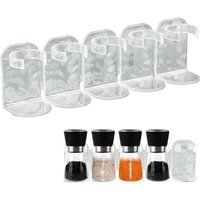 Küchenregalhalter – Gewürzregal ohne Bohren, selbstklebend, für Schrank, Gewürzgläser, Schrankeinsatz, Küchen-Organizer, Wand, Campertür, Wohnmobil – von GABRIELLE