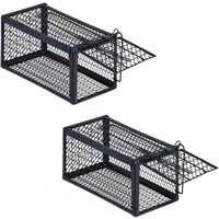 Lebendmausefalle 2er Pack Mäusefänger No Kill Rattenkäfig 12x23x12cm Mausefalle Schwarz Lebendmausefalle 2er Pack Mäusefänger No Kill Rattenkäfig 12x23x12cm Mausefalle Schwarz von GABRIELLE