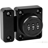 Schlüsselloser Türriegel, 3-stelliges Codeschloss, Codeschloss mit Sicherheitsbefestigungsschrauben, Schiebetürschloss für Schrank, Schwarz von GABRIELLE