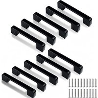 Schrankgriffe, 10 Stück Schwarz Küchengriff Möbelgriff Schrankgriffe Schubladengriffe mit Schrauben, Türgriff für Schränke Tür Küchenmöbel von GABRIELLE