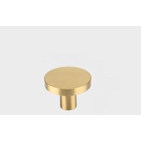 Schubladenknöpfe aus goldfarbenem Messing, rund, goldfarben, für Schränke, dekorative Griffe für die Küche, mit Schraubendreher, 20 x 25 mm, 6 Stück von GABRIELLE