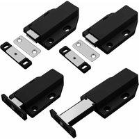 Gabrielle - Schwarz Push-to-Open-Verschluss Magnet Magnetriegel Push-Türschloss 4 Stück Push-Open-Schranktürdämpfer für Schrankschubladensystem von GABRIELLE