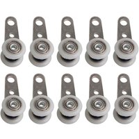 Gabrielle - Set mit 10 Rollen für Erkerfenster oder Schiebetüren – Metall und Kunststoff – 4,5 x 1,9 cm von GABRIELLE