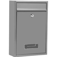 Silberner abschließbarer Wandbriefkasten 220 x 85 x 320 mm Silberner abschließbarer Wandbriefkasten 220 x 85 x 320 mm von GABRIELLE