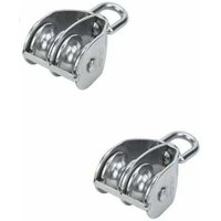 Stück Doppelrollenblock M20 Feste Riemenscheibe Edelstahl Doppelrad-Heberolle für Kabel von GABRIELLE