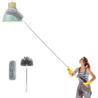 Teleskop-Mikrofaser-Spinnennetz-Staubwedel – hohe Deckenbürste – kratzfest – waschbar, faltbar – 250 cm – Haushaltsreinigungswerkzeuge – Dunkelgrau von GABRIELLE