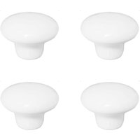Gabrielle - Türknöpfe aus weißer Keramik, rund, klein, Einloch-Schranktürgriff, 32 mm, 4er-Pack von GABRIELLE