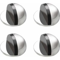 Türstopper Türblock – Edelstahl-Türstopper, selbstklebender Türstopper, Türstopper zum Schutz von Türen und Wänden, Chrom-Türstopper (4 Stück) von GABRIELLE