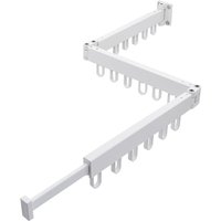 Weißer, faltbarer Wäschetrockner, faltbare Wäscheleine für den Außenbereich, dreistöckiger, wandmontierter Wäschetrockner für den Innenbereich, Weißer, faltbarer Wäschetrockner, faltbare Wäscheleine für den Außenbereich, dreistöckiger, wandmontierter Wäschetrockner für den Innenbereich, von GABRIELLE