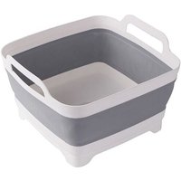 Gabrielle - Zusammenklappbares Waschbecken, zusammenklappbares Waschbecken mit Ablassstopfen und Tragegriffen, 9 l großes Fassungsvermögen, Gabrielle - Zusammenklappbares Waschbecken, zusammenklappbares Waschbecken mit Ablassstopfen und Tragegriffen, 9 l großes Fassungsvermögen, von GABRIELLE