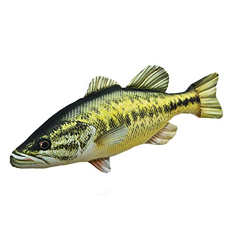 GABY Fish Pillows Dekoratives Kissen in Form des echten Fisches, Forellenbarsch von GABY Fish Pillows