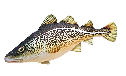 GABY Fish Pillows Kabeljau Mini Kissen, Mehrfarbig, 1 Stück (1er Pack) von GABY Fish Pillows