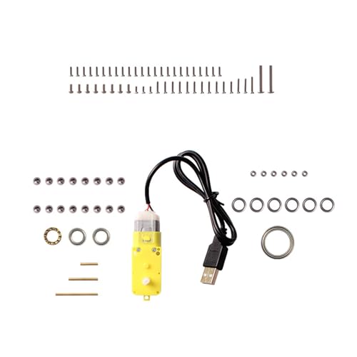 GADAW 3D Druck Kreative Modellkomponente Dreiachsige Tourbillons Für Den Zusammenbau Von Flugzeugmotoren LED Licht Marmorbahn Modell von GADAW