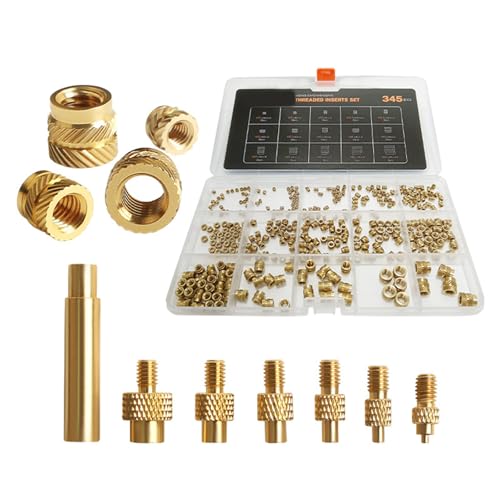GADAW Haltbarkeit Messing Wärmeeinsatz Muttern Set Zum Löten Kompatibel Mit 3D Drucker Eisenspitzen 2 Bis 8 Messing Gewindemutter GADAW Haltbarkeit Messing Wärmeeinsatz Muttern Set Zum Löten Kompatibel Mit 3D Drucker Eisenspitzen 2 Bis 8 Messing Gewindemutter von GADAW